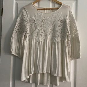 Anthropologie off white top